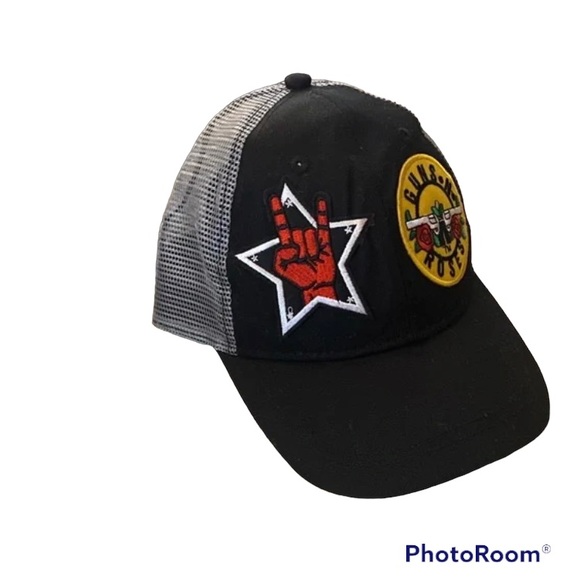 GUNS N ROSES & ROCKSTAR CUSTOMIZED TRUCKER HAT - Picture 3 of 4